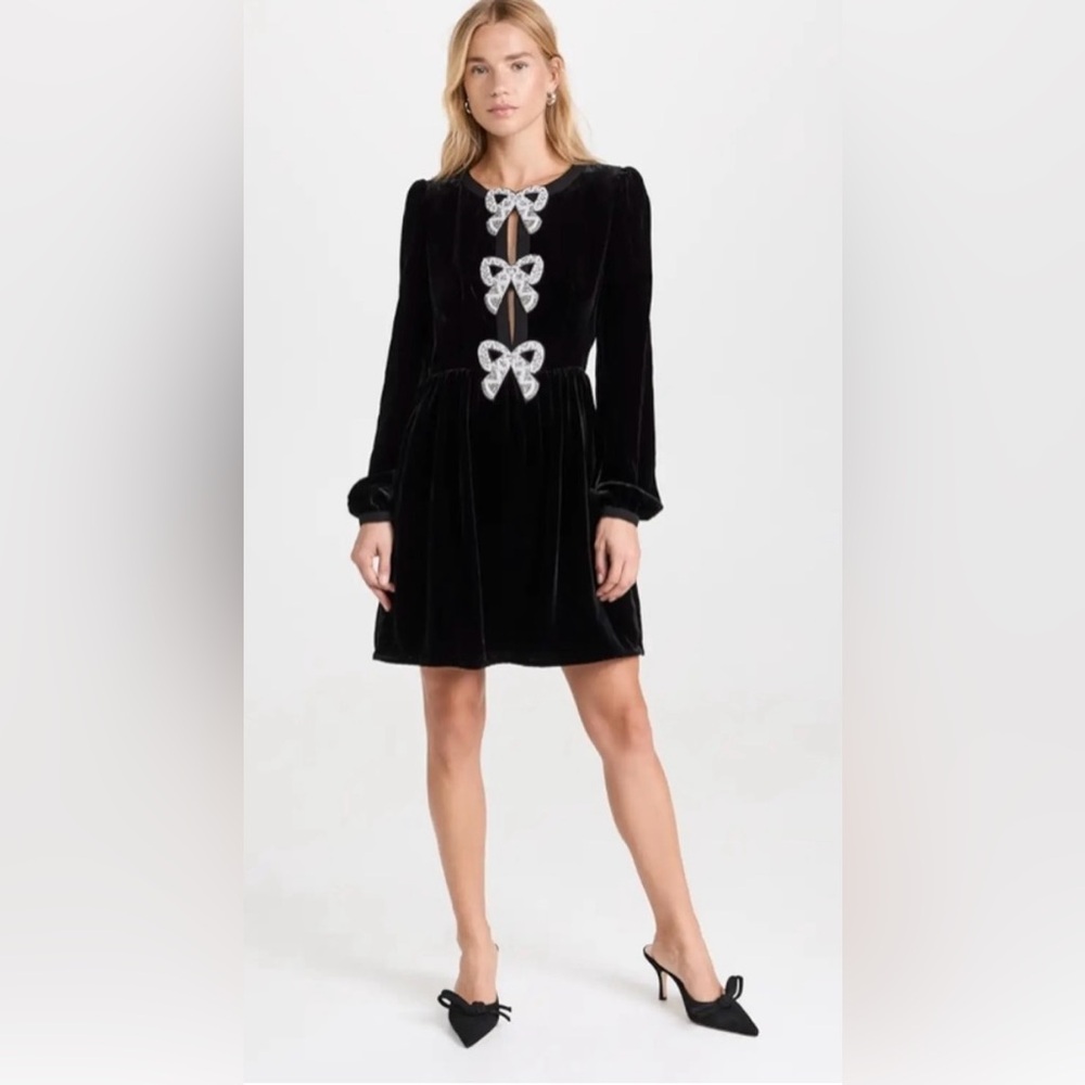 Saloni Camille Bows Mini dress